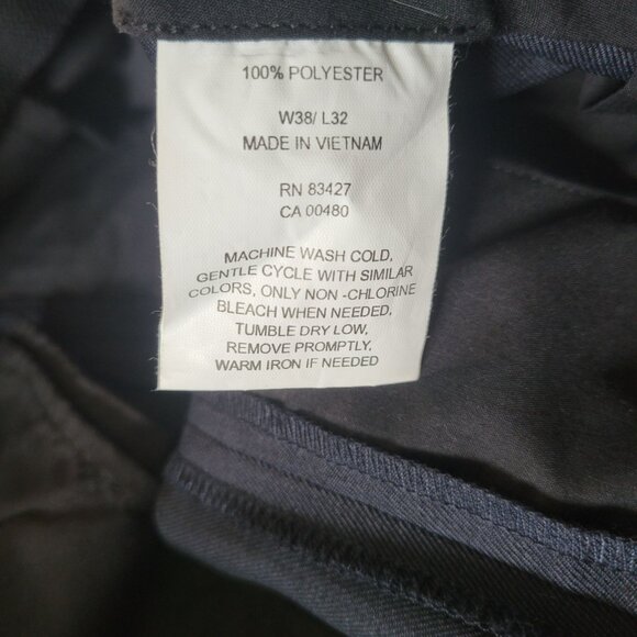 Mens Roamers Expandable Gray Dress Pants W38/L32 100% Polyester - Picture 4 of 5